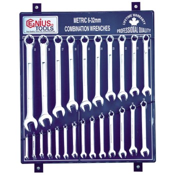 Csillag-villáskulcs klt. 48 db-os2x24 db/ fali fém - Genius (HS-48M)