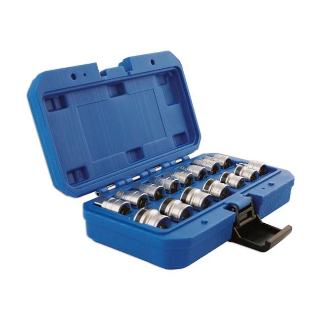 Olajleeresztő kulcs klt. - mágneses dugófejekkel 15 db-os (LAS-5518)