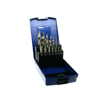 Menetfúró klt. gépi + előfúró klt.csavarthornyú M3-12 PTG HSS (001-879) Menetfúró klt. gépi + előfúró klt.csavarthornyú M3-12 PTG HSS (001-879)