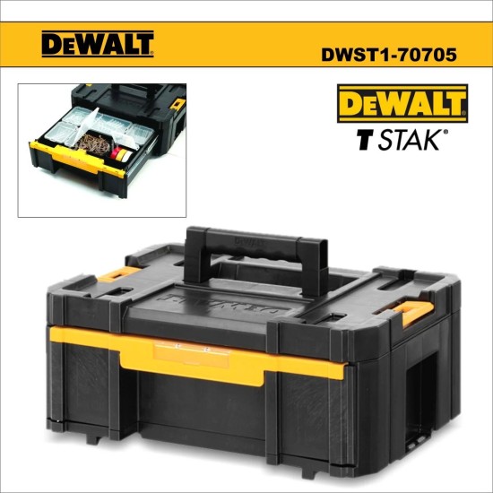 Szerszámos láda 9.5 L - szortimenter - TSTAK III - DeWalt (DWST1-70705)