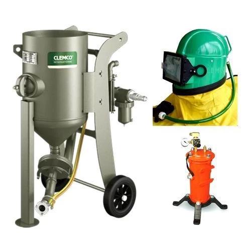Clemco SCW‑1638 homokfúvó gép – 60 L ipari tartály, komplett felszereltség