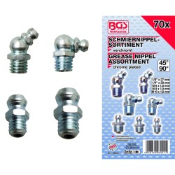 Zsírzógomb klt. 70 db-os 1/8' - 1/4' - M6x1.0 - M8x1.0 - M10x1.0 -BGS (BGS-8065-1) Zsírzógomb klt. 70 db-os 1/8' - 1/4' - M6x1.0 - M8x1.0 - M10x1.0 -BGS (BGS-8065-1)