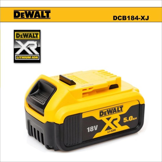 Akkumulátor 18V 5.0Ah XR Li-ion - DeWalt (DCB184-XJ)