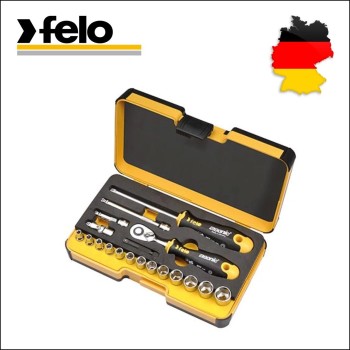 Dugókulcs készlet 1/4' 6 lap 4-14 mm 19 részes - FELO (05781906) Dugókulcs készlet 1/4' 6 lap 4-14 mm 19 részes - FELO (05781906)