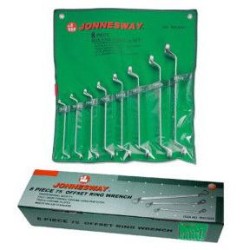 Jonnesway W23108S csillag-csillagkulcs készlet 8 db 75° hajlítás falra akasztható tokban