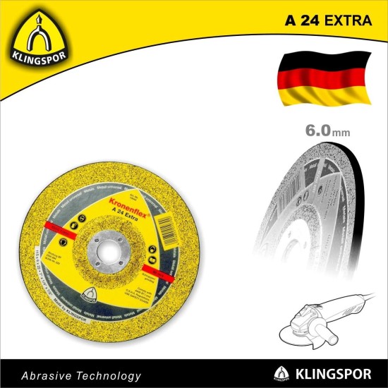 Tisztítókorong 115x6.0 mm A24 Extra - acél - KLN (188465)