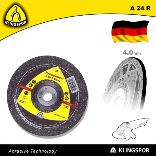 Tisztítókorong 125x4.0 mm A24 R - acél és inox - KLN (240831)