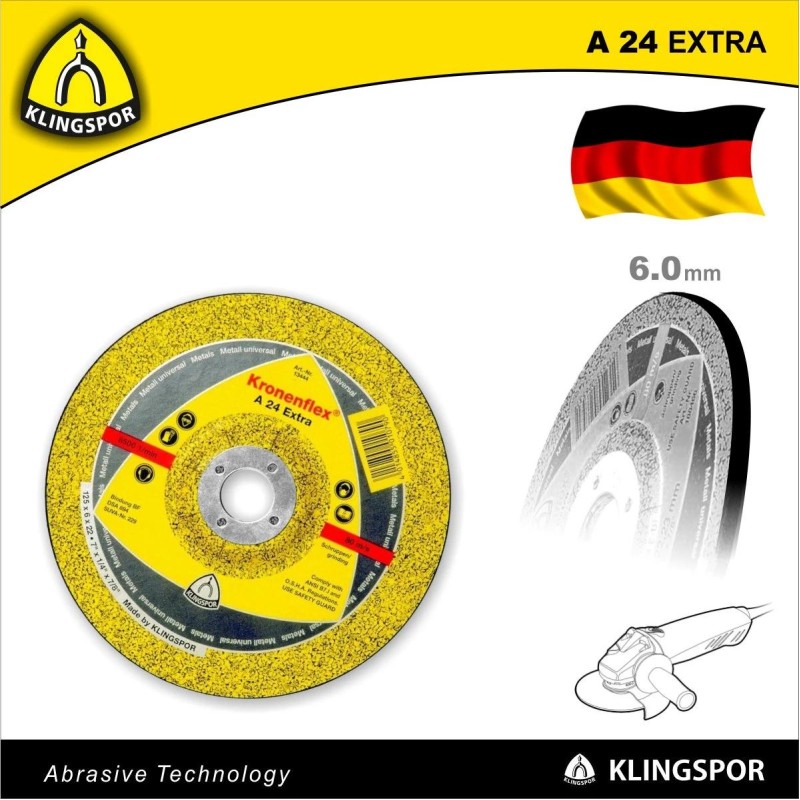 Tisztítókorong 125x6.0 mm A24 Extra - acél - KLN (188466)