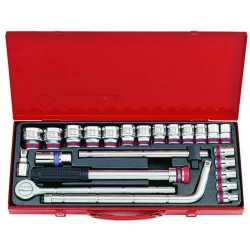 Dugókulcs készlet 1/2' 12 sz. COLOS 24 db-os KingTony (4024SR)