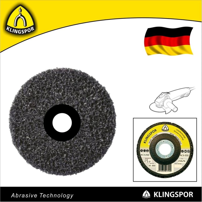 Tisztítókorong vlies, durva - négertárcsa SiC 115 mm - KLN (259043)