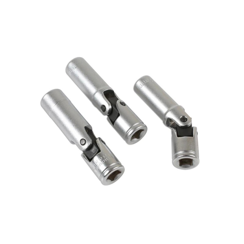 Izzítógyertya-kulcs klt. csuklós 3 db-os 8-9-10 mm-extra vékony -TS20 (LAS-6741)