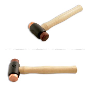 Kalapács - réz és bőr fejjel kialakítva, puha anyagokhoz Laser (LAS-5134) Kalapács - réz és bőr fejjel kialakítva, puha anyagokhoz Laser (LAS-5134)