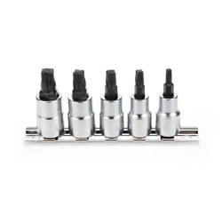 Rátűzőkulcs klt. 3/8' MTS Spiral Bit fejek 5 fajt. méret (LAS-6768)