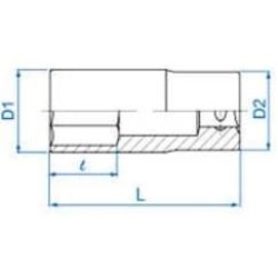 Dugókulcs - crowafej 1/2' 6 lap hosszú 41 mm KingTony (423541M) Dugókulcs - crowafej 1/2' 6 lap hosszú 41 mm KingTony (423541M)