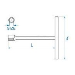 T-kulcs fix 14-es 300 mm (118514M) T-kulcs fix 14-es 300 mm (118514M)