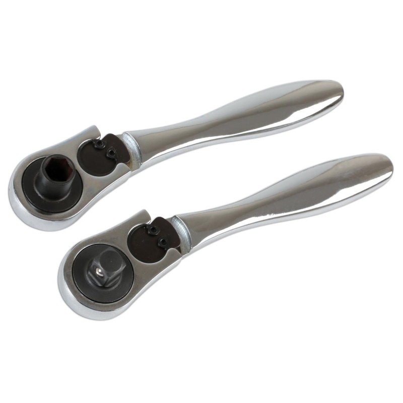 Crowa racsnis kulcs 1/4' 2 db-os klt. 1/4'Bitekhez + 1/4'Dugófejekhez (LAS-6787)