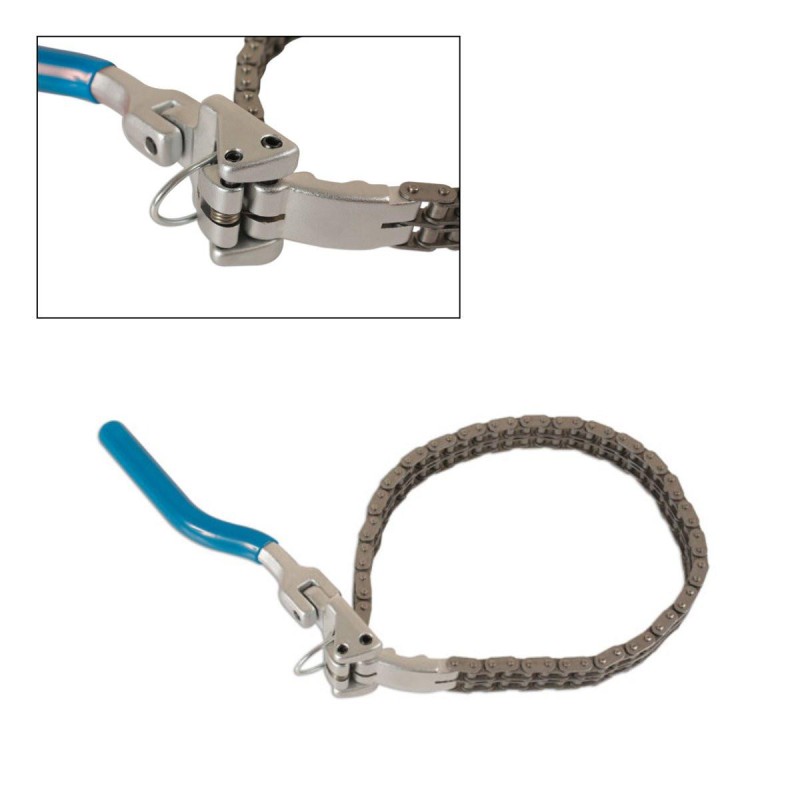 Olajszűrő leszedő, láncos, dupla 60-160 mm - Laser (LAS-6318)