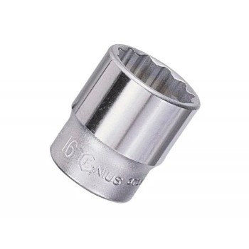Dugókulcs - crowafej 3/8' 12 lap normál 22 mm Genius ( 333222 )