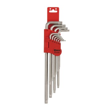 Torxkulcs 'L' alakú készlet 10 db-os lyukas torx, hosszú Genius ( SK-010TS )
