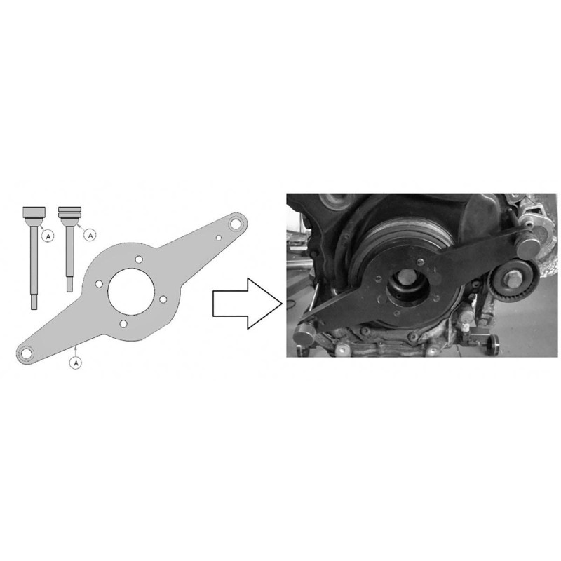 Főtengely vibrációs csillapító tárcsa megtartó VAG-1.8/2.0 TFSi/Tsi (LAS-6951)