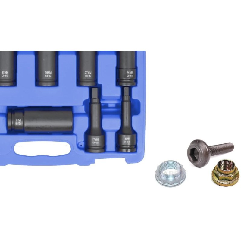 Légkulcsfej klt. 3/4' 9 db-os 12 lapú hosszú-vékony24-36mm +H14-17-19 (91034900) Légkulcsfej klt. 3/4' 9 db-os 12 lapú hosszú-vékony24-36mm +H14-17-19 (91034900)