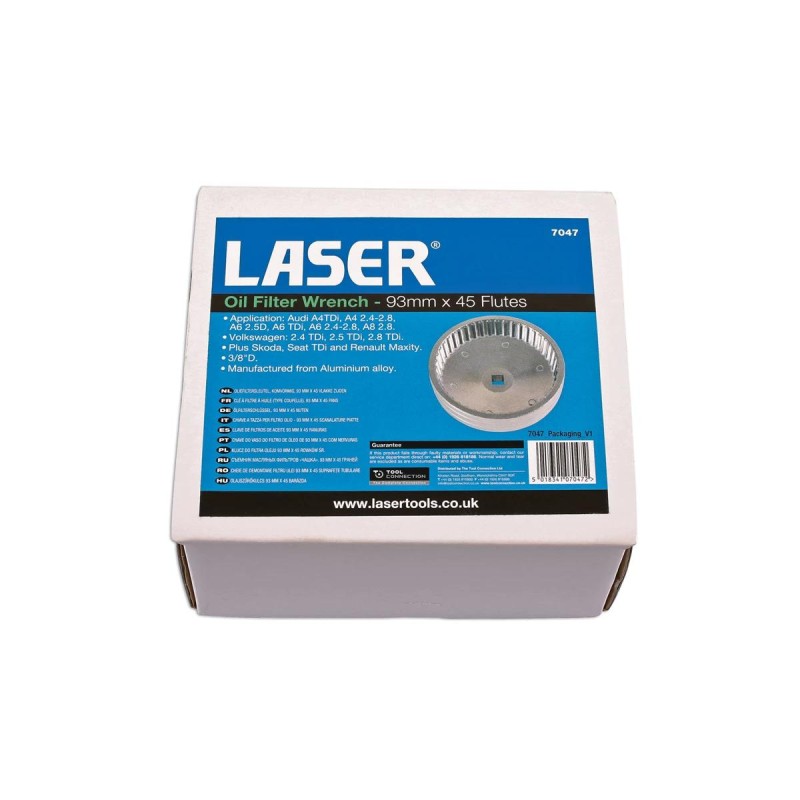Olajszűrő leszedő kupak 093 mm x 45 lap - Audi-VW-VAG-Renault -TS20 (LAS-7047)