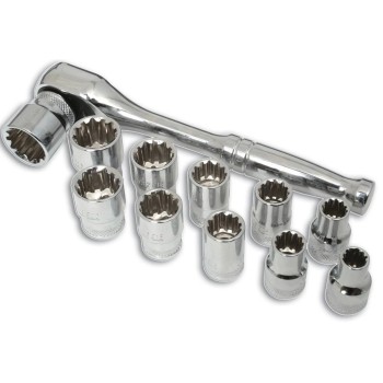 Dugókulcs klt. Gear Lock - Alldrive 3/8' 11 db+1 db racsnis hajtó-TS20(LAS-4111)