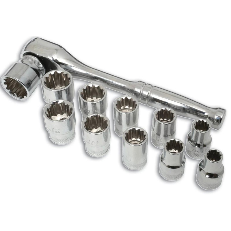 Dugókulcs klt. Gear Lock - Alldrive 3/8' 11 db+1 db racsnis hajtó-TS20(LAS-4111)