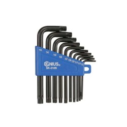 Torxkulcs 'L' alakú készlet 10 db-os torx, rövid - Genius ( SK-010S )