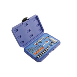 Menetmetsző és menetfúró készlet + racsnis hosszított hajtószár 20 db (LAS-5457) Menetmetsző és menetfúró készlet + racsnis hosszított hajtószár 20 db (LAS-5457)