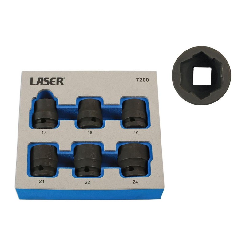 Csavarkiszedő klt. - sérült fejű 6 lapú csavarokhoz (LAS-7200)