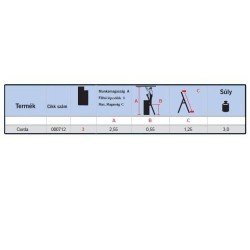 Alu lépcsőfokos állólétra 1x3 Fokos - CORDA- (000712) Alu lépcsőfokos állólétra 1x3 Fokos - CORDA- (000712)