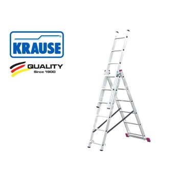 Alu lépcsőfokos sokcélú állólétra 3 x 6 Fokos - CORDA- (033369)