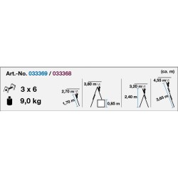 Alu lépcsőfokos sokcélú állólétra 3 x 6 Fokos - CORDA- (033369) Alu lépcsőfokos sokcélú állólétra 3 x 6 Fokos - CORDA- (033369)