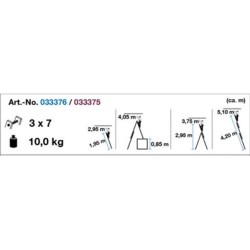 Alu lépcsőfokos sokcélú állólétra 3 x 7 Fokos - CORDA- (033376)