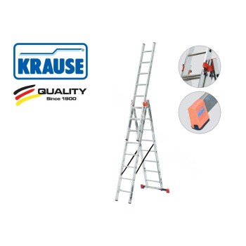 Alu lépcsőfokos sokcélú állólétra 3 x 9 Fokos - CORDA- (033390)