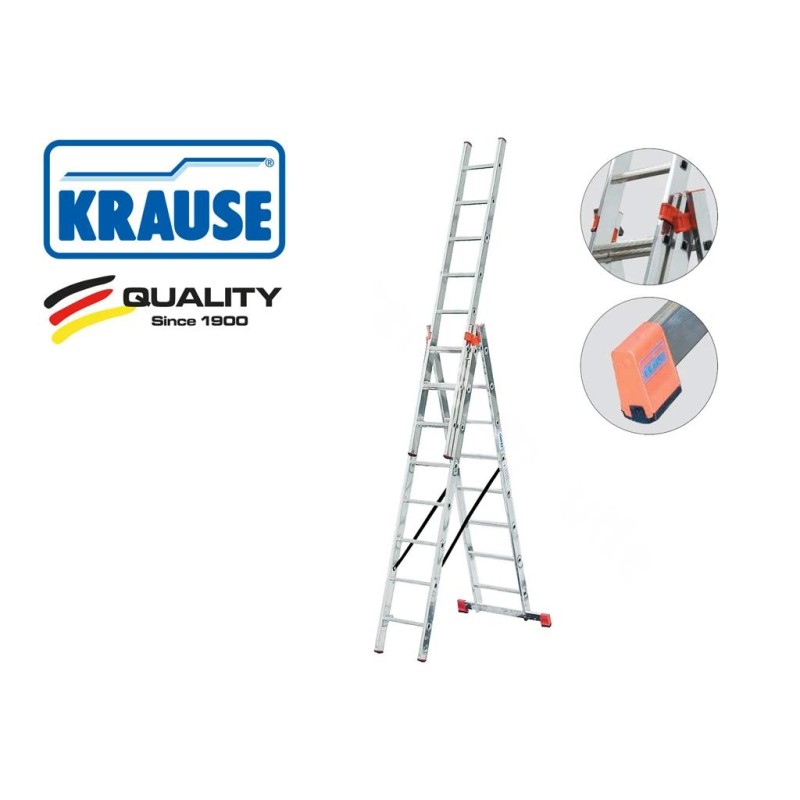 Alu lépcsőfokos sokcélú állólétra 3 x 9 Fokos - CORDA- (033390) Alu lépcsőfokos sokcélú állólétra 3 x 9 Fokos - CORDA- (033390)