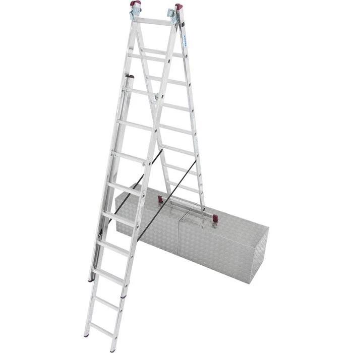 Alu lépcsőfokos sokcélú állólétra 3 x 9 Fokos - CORDA- (033390) Alu lépcsőfokos sokcélú állólétra 3 x 9 Fokos - CORDA- (033390)