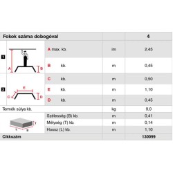StepTop összecsukható dobogó, 1x2 fokos - MONTO- (130099)