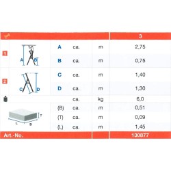 Toppy XL összecsukható fellépő, 1x3 fokos - MONTO- (130877)
