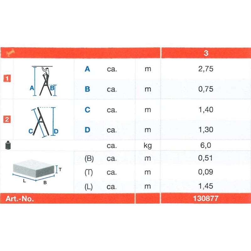 Toppy XL összecsukható fellépő, 1x3 fokos - MONTO- (130877)