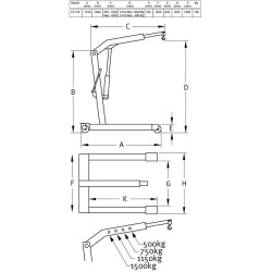Compac CC 15P – 1,5 t összecsukható motorkiemelő zsiráf EURO raklaphoz Compac CC 15P – 1,5 t összecsukható motorkiemelő zsiráf EURO raklaphoz