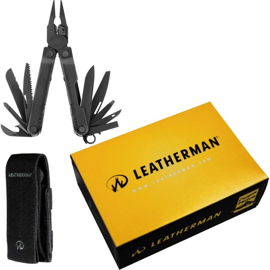 Multifunkciós szerszám Leatherman REBAR + Molle fekete tok - (LTG831563)