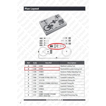 Vezérlésrögzítő Citroen/Peugeot - Lendkerék rögz. LAS-4330-B - 0189R (LAS-C308)