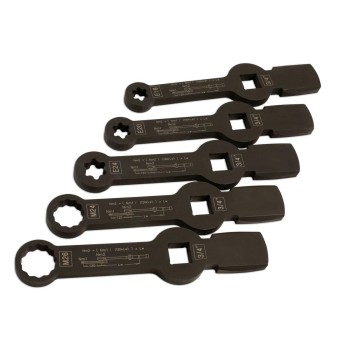Féknyeregkulcs klt. -TEHER- üthető 5 db-os E18-E20-E24 + M24-M26 3/4" (LAS-7160)