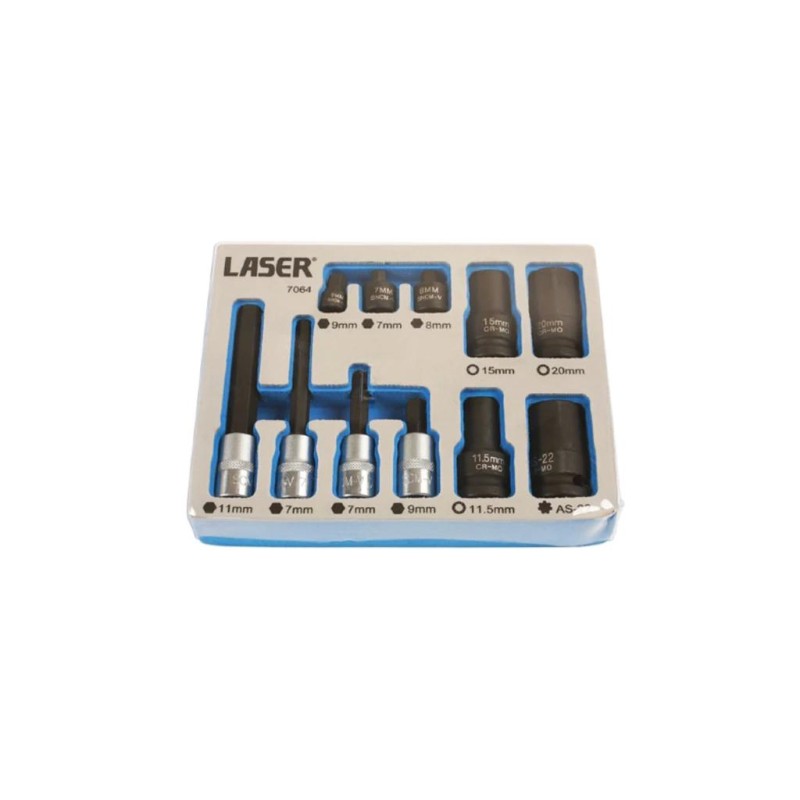 Féknyeregkulcs klt. 11 db-os német gépjárművekhez - speciális méretek (LAS-7064)