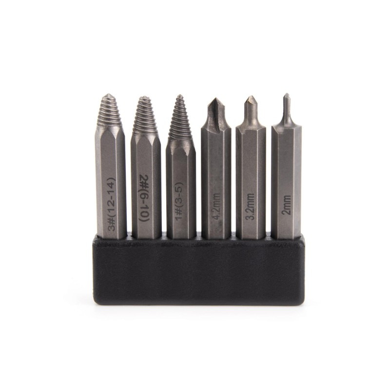 Csavarkiszedő klt. 6 db-os fúró és kihajtó spec. bit készlet: 3-14 mm (LAS-7292) Csavarkiszedő klt. 6 db-os fúró és kihajtó spec. bit készlet: 3-14 mm (LAS-7292)