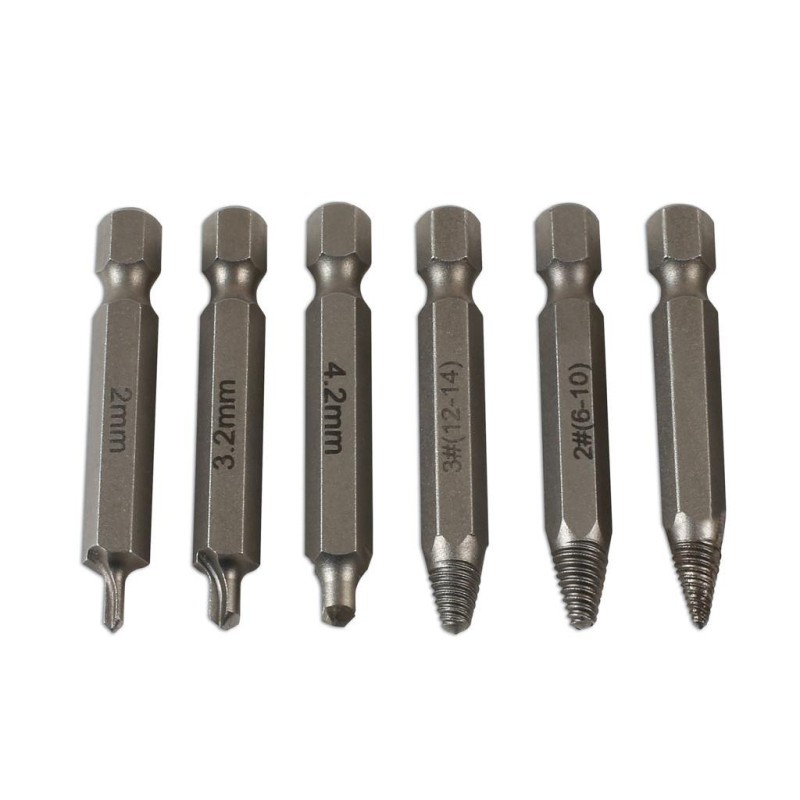 Csavarkiszedő klt. 6 db-os fúró és kihajtó spec. bit készlet: 3-14 mm (LAS-7292) Csavarkiszedő klt. 6 db-os fúró és kihajtó spec. bit készlet: 3-14 mm (LAS-7292)