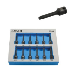 Rátűzőkulcs 12 db-os 1/4'-os Torx T5-T40, Gépi - AT18 - (LAS-7398)