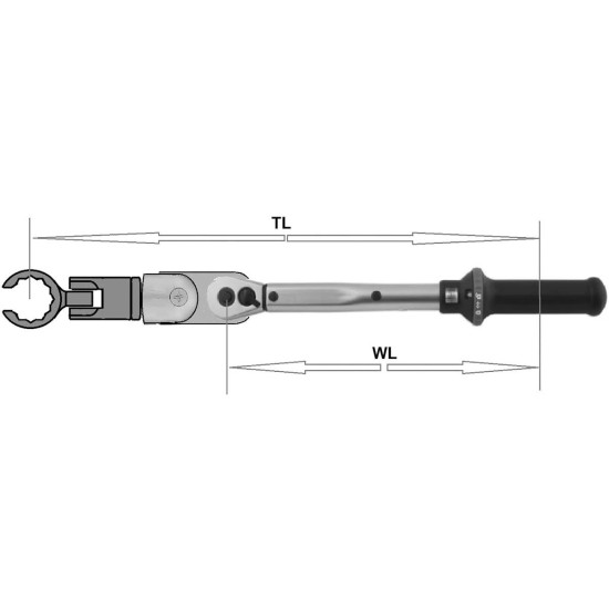 Nyomatékkulcs speciális 1/2&quot;-os adapter csuklós CrowFoot -AT18- (LAS-7354)